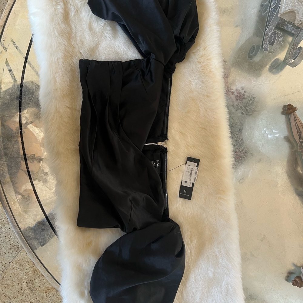 Lulu's Black Zippered Dress